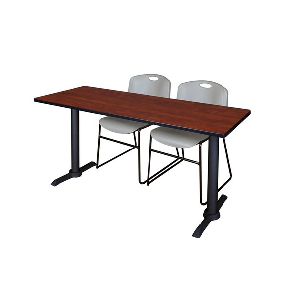 Cain Rectangle Tables > Training Tables > Cain Training Table & Chair Sets, 66 W, 24 L, 29 H, Cherry MTRCT6624CH44GY - main